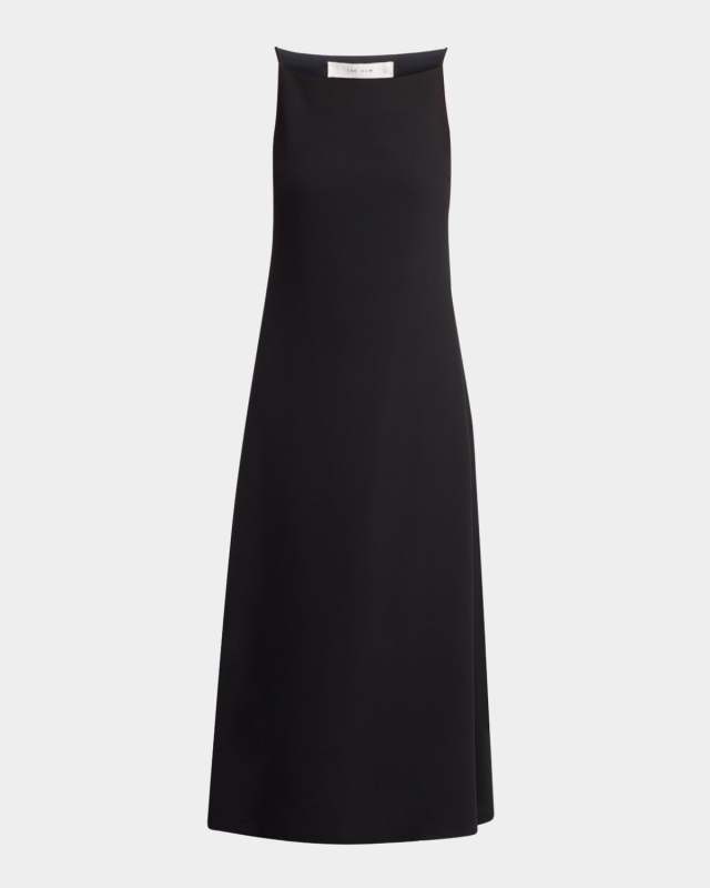 Seraphina High-Neck Sleeveless Midi Dress